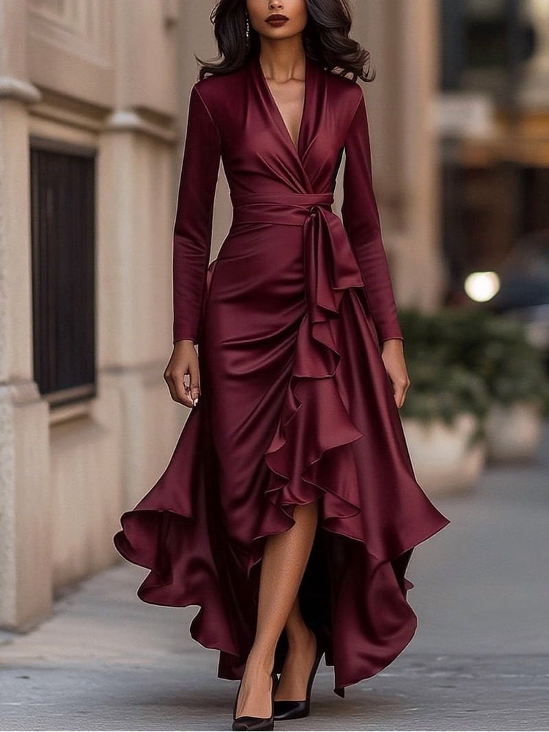 cinched waist formal dress Mock Neck Sleeveless Sheer Mesh Spliced Maxi Dress Elegant Cinched Waist Zipper Side Ruched Evening Dress