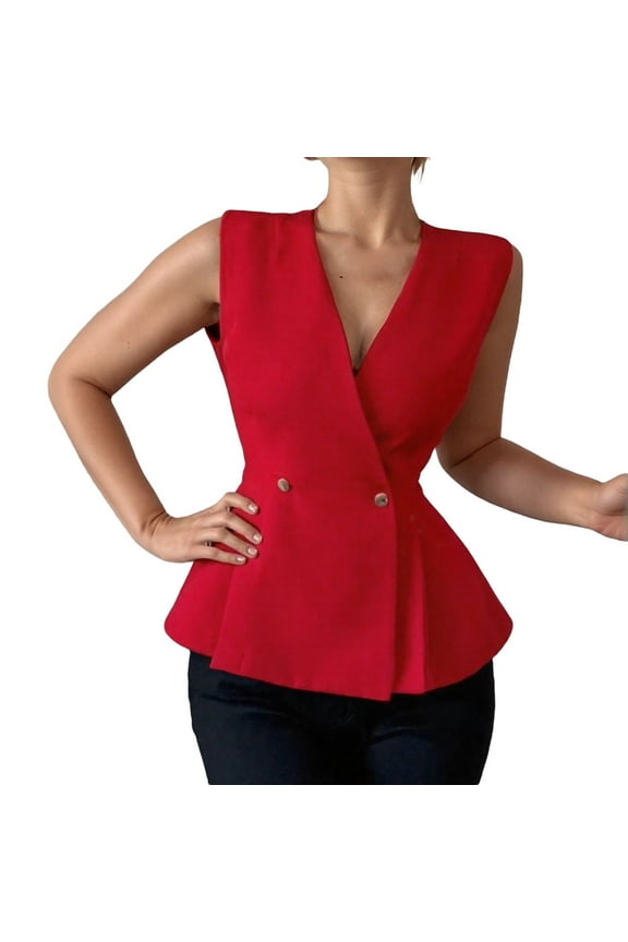 Women's Elegant Sexy Fitted Waist Cinching Vest Outerwear for Daily Wear