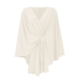 thumbnail image 1 of Women's Elegant Shawl Wraps Soft Open Front Poncho Sweater for Spring Fall Winter White, 1 of 3