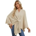 thumbnail image 1 of Women's Elegant Shawl Wraps Soft Open Front Poncho Sweater for Spring Fall Winter, 1 of 12