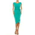 thumbnail image 1 of Women's Elegant Sleeveless Sheath Dress with Knife PleatsTulip Skirt Front Sash Detail, 1 of 5