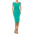 thumbnail image 1 of Women's Elegant Sleeveless Sheath Dress with Knife PleatsTulip Skirt Front Sash Detail, 1 of 5