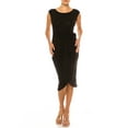 thumbnail image 1 of Women's Elegant Sleeveless Sheath Dress with Knife PleatsTulip Skirt Front Sash Detail, 1 of 5