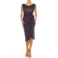 thumbnail image 1 of Women's Elegant Sleeveless Sheath Dress with Knife PleatsTulip Skirt Front Sash Detail, 1 of 5