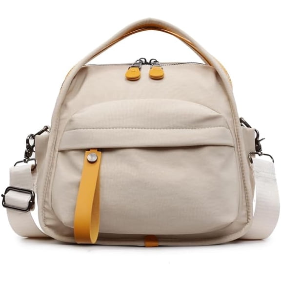 Women's Elegant Solid Color Shoulder Bag Fashionable Zipper Crossbody Bags Soft Top Handle Handbag Purse