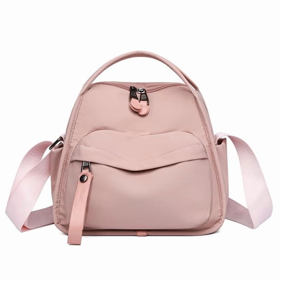 Women's Elegant Solid Color Shoulder Bag Fashionable Zipper Crossbody Bags Soft Top Handle Handbag Purse