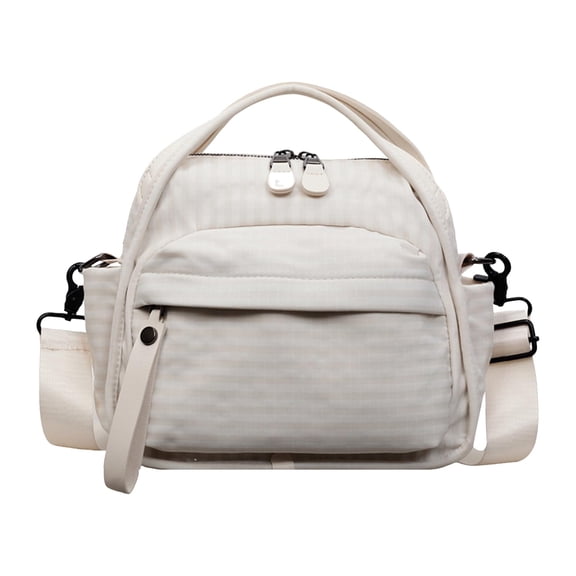 Women's Elegant Solid Color Shoulder Bag Fashionable Zipper Crossbody Bags Soft Top Handle Handbag Purse