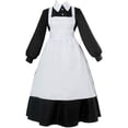 thumbnail image 1 of Women's Elegant  The Promised Neverland Isabella Krone Victorian-Style Maid Dress  - Classic Black & White Lace-Trimmed Gown, 1 of 5