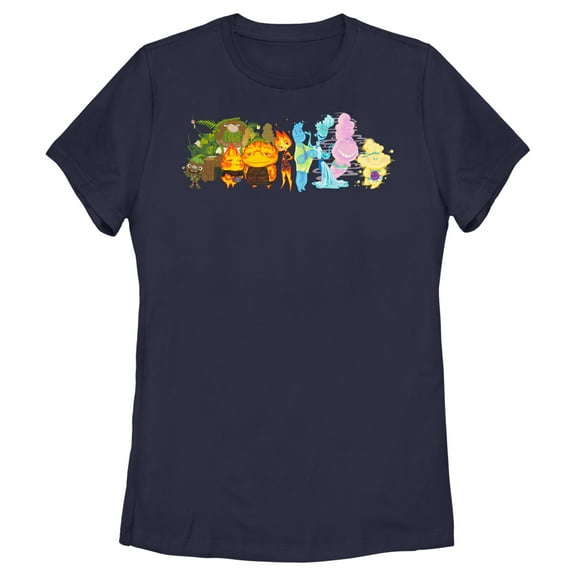 Women's Elemental Group Portrait  Graphic Tee Navy Blue Small