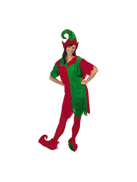 Women's Elf Costume - Standard, Apparel Accessories, Christmas, 4 Pieces