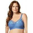 thumbnail image 1 of Women's Elila 1301 Embroidered Microfiber Wireless Soft-cup Bra (Celestial Blue 40B), 1 of 5