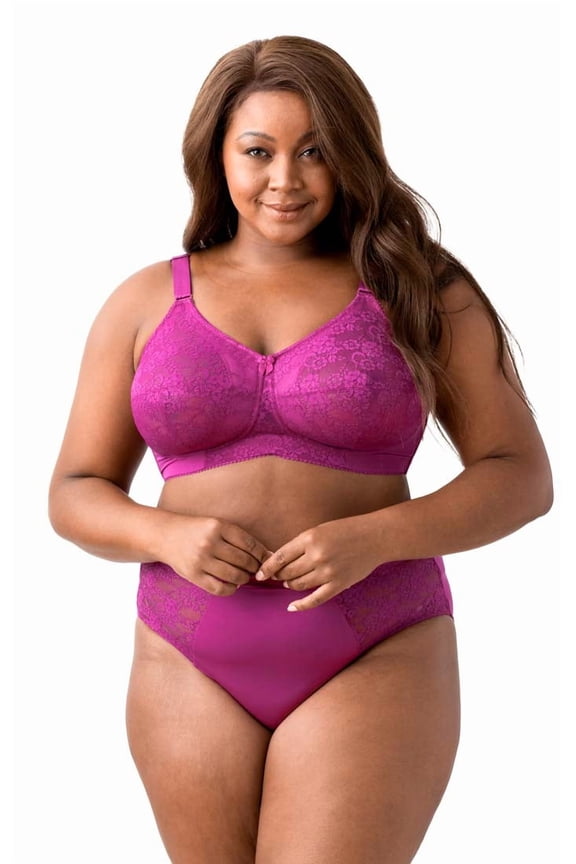 Women's Plus Size Make It Lace Softcup, Full Coverage Wire-Free, Style 1303 Fuchsia