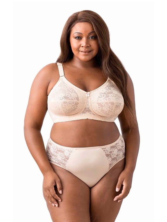 Women's Plus Size Make It Lace Softcup, Full Coverage Wire-Free, Style 1303 Beige
