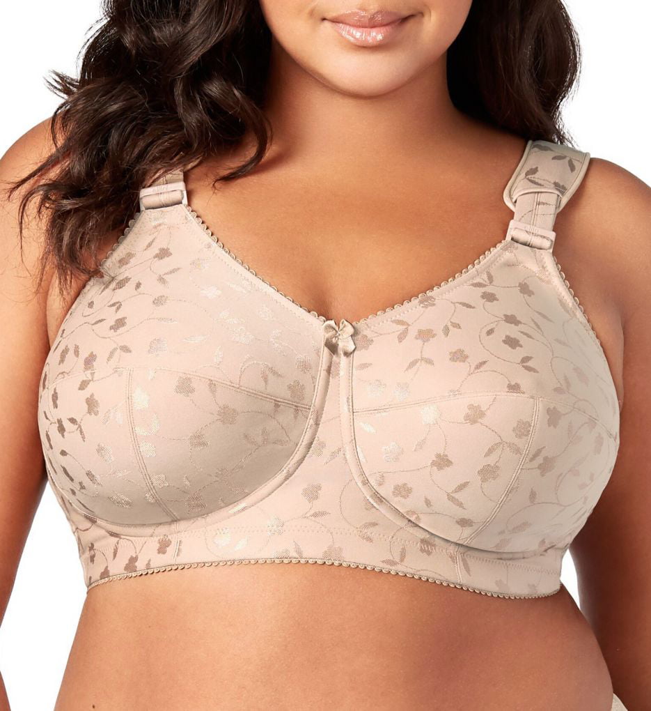Women's Elila 1305 Jacquard Wireless Softcup Bra with Cushion Straps (Nude  42N) 