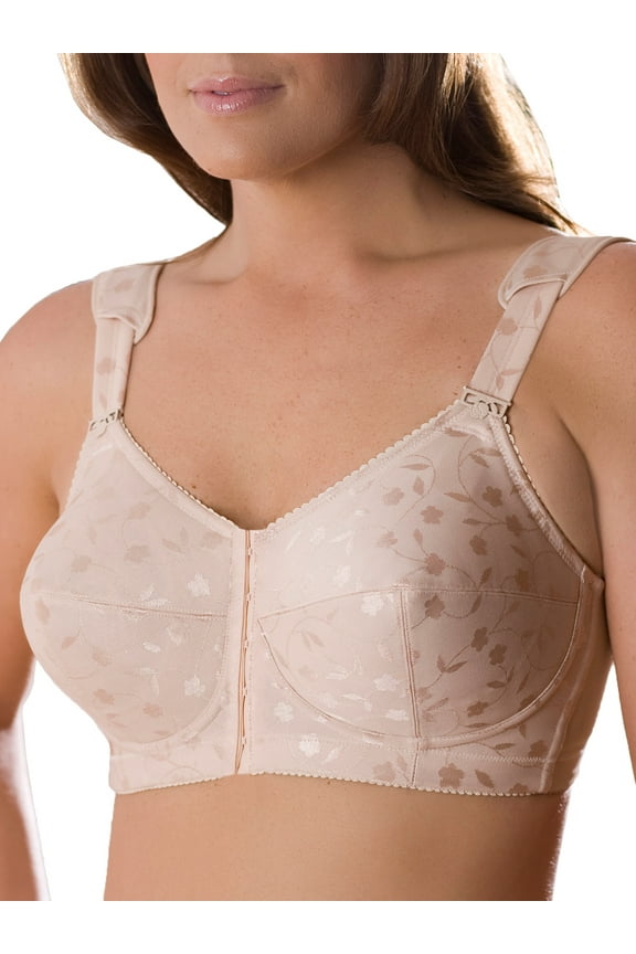 Women's Elila 1515 Jacquard Front Close Wireless Softcup Bra (Nude 36J)