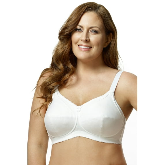 Women's Elila 1613 Cotton Cup Wireless Soft Cup Nursing Bra (White 40M)