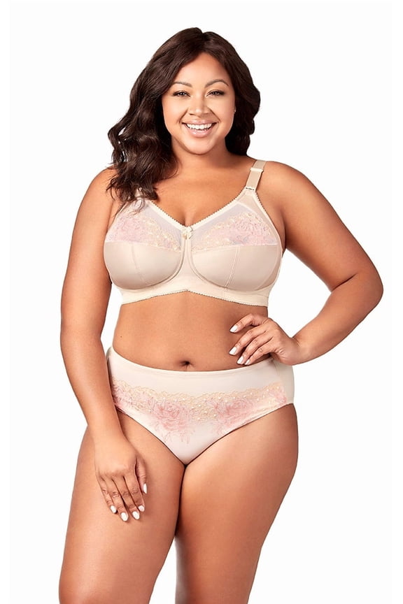 Women's Plus Size Star Curves Softcup Bra, Full Coverage Wire-Free, Style 1801 Beige