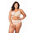thumbnail image 1 of Elila Women's Plus Size Star Curves Softcup Bra, Full Coverage Wire-Free, Style 1801 Beige, 1 of 2