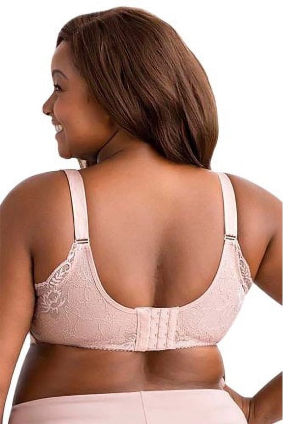 Women's Elila 1903 Microfiber & Lace Molded Softcup Wireless Bra (Dusty Rose 38I)