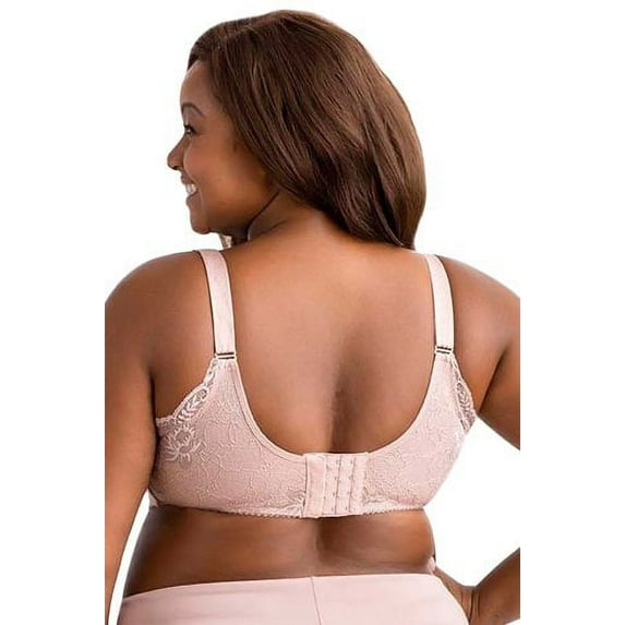 Women's Elila 1903 Microfiber & Lace Molded Softcup Wireless Bra (Dusty Rose 46I)