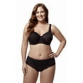thumbnail image 1 of Elila Women's Plus Size Lacey Curves Underwire Bra, Full Coverage Support, Style 2311 Black, 1 of 3