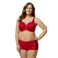 thumbnail image 1 of Elila Women's Plus Size Lacey Curves Underwire Bra, Full Coverage Support, Style 2311 Red, 1 of 3