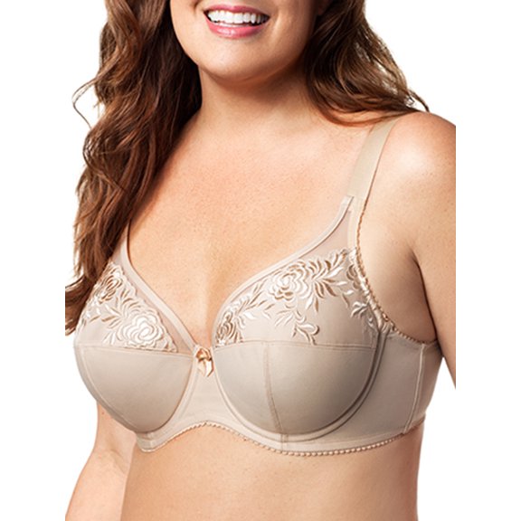 Elila Women's Plus Size Back to Basics Underwire Bra, Full Coverage & Support, Style 2401 Beige
