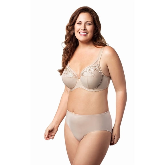 Elila Women's Plus Size Back to Basics Underwire Bra, Full Coverage & Support, Style 2401 Beige