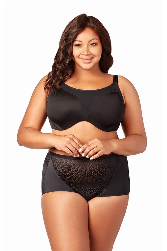Women's Plus Size Curvy Moves Underwire Sports Bra, Full Coverage High Impact Support, Style 2511 Black