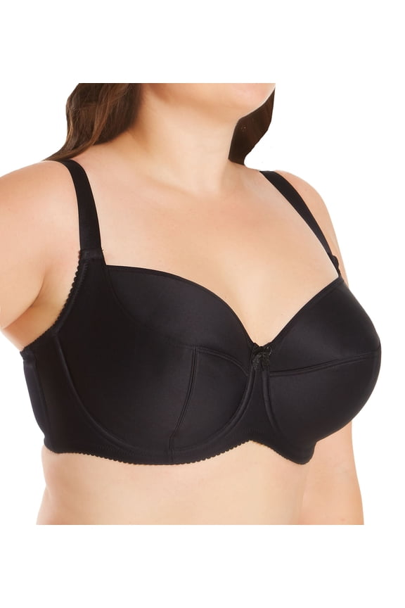 Women's Elila 2818 Balcony Underwire Bra (Black 34M)