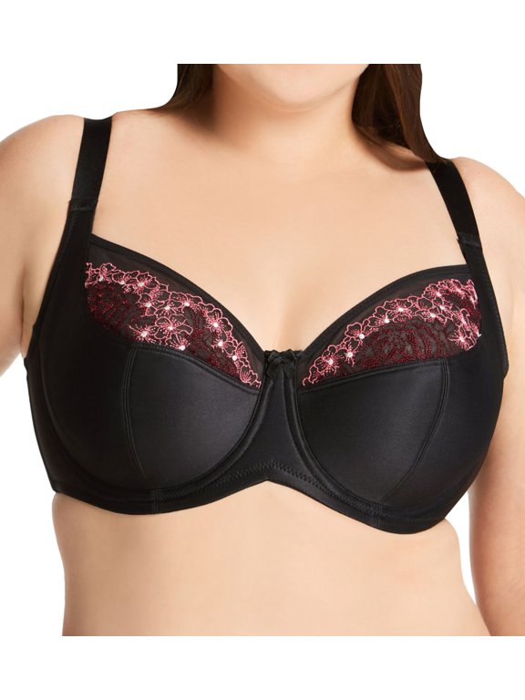 Women's Plus Size Star Curves Balcony Underwire Bra, Medium Coverage, Style 2918 Black