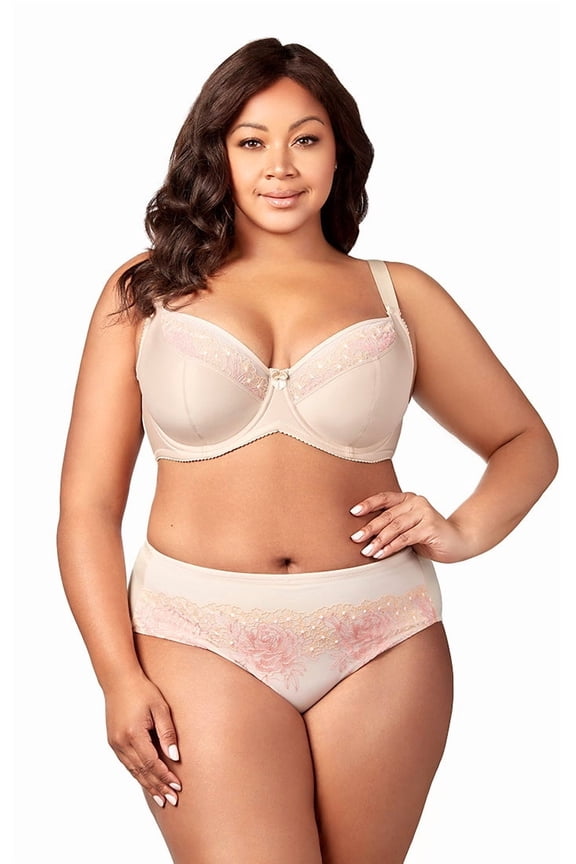 Women's Plus Size Star Curves Balcony Underwire Bra, Medium Coverage, Style 2918 Beige