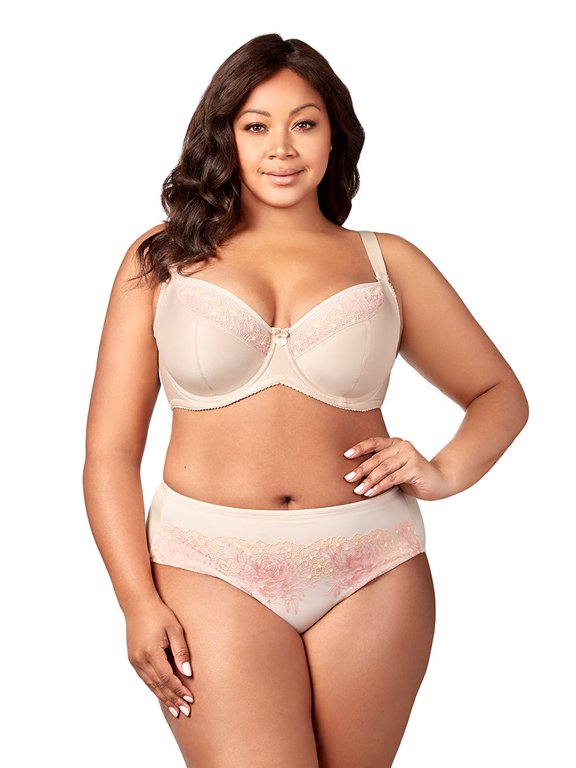 Women's Plus Size Star Curves Balcony Underwire Bra, Medium Coverage, Style 2918 Beige