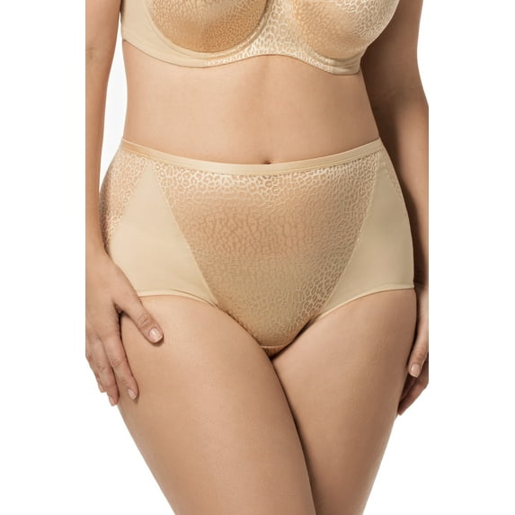 Women's Elila 3201 Leopard Lace and Microfiber Panty (Black XL)