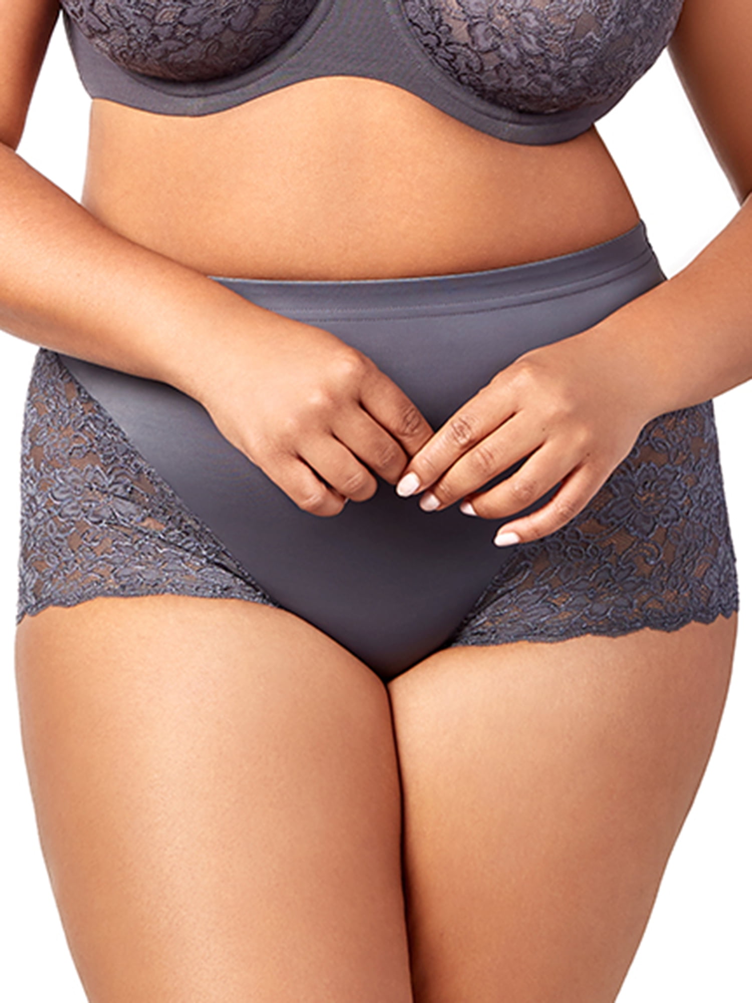 Plus size stretch lace panties discount