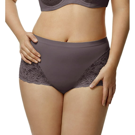 Women's Elila 3311 Cheeky Stretch Lace Panties (Grey M)
