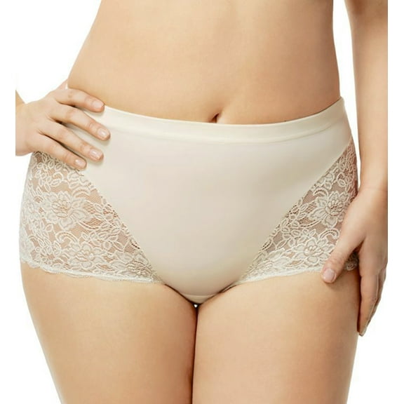 Women's Elila 3311 Cheeky Stretch Lace Panties (Ivory 5X)