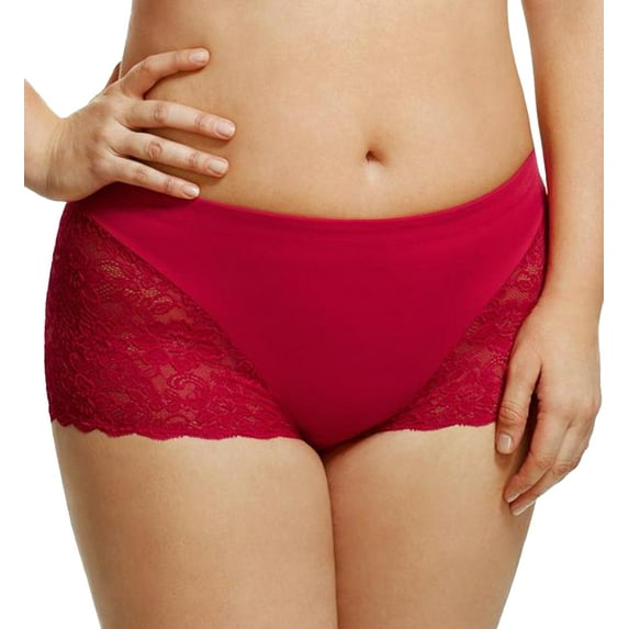 Women's Elila 3311 Cheeky Stretch Lace Panties (Red 5X)