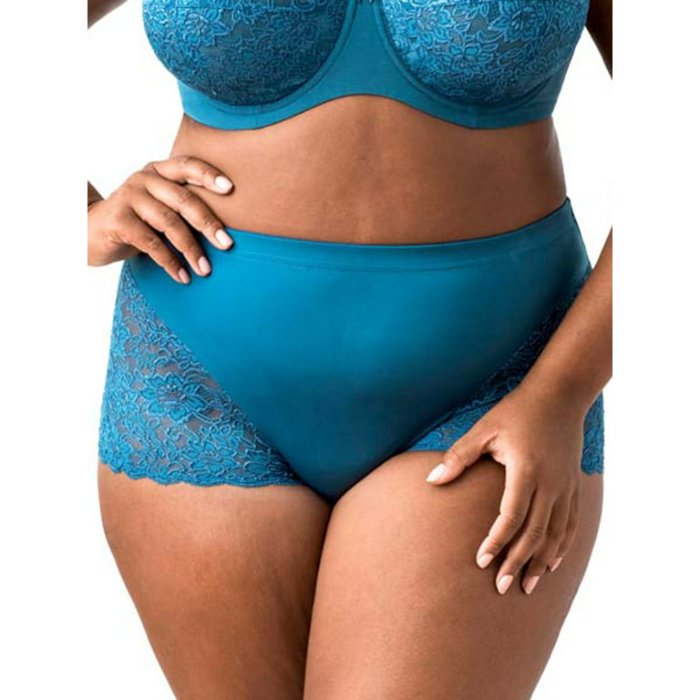 Women's Elila 3311 Cheeky Stretch Lace Panties (Teal 3X) 