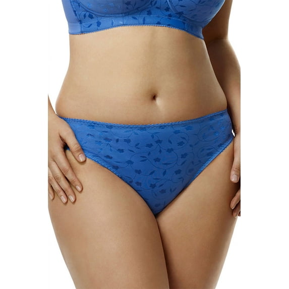 Women's Elila 3405 Jacquard Panty (Cobalt Blue 4X)