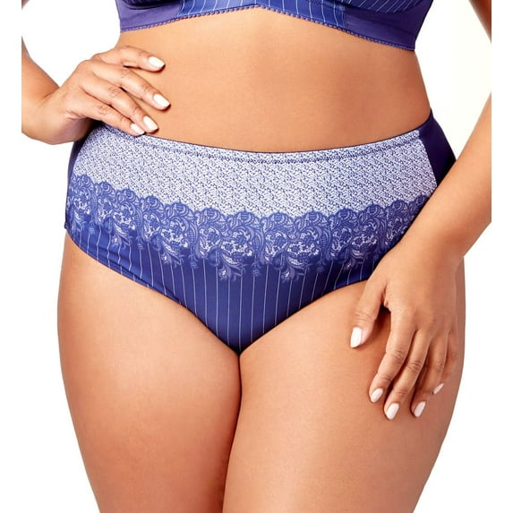 Women's Elila 3817 Printed Lace Panty (Pinstripe 5X)