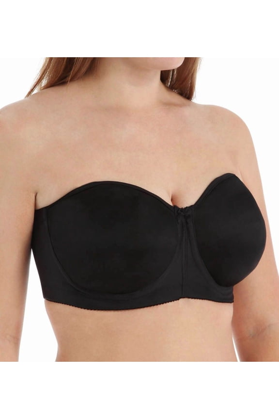 Women's Elila 4820 Strapless Molded Spacer Foam Underwire Bra (Black 42F)