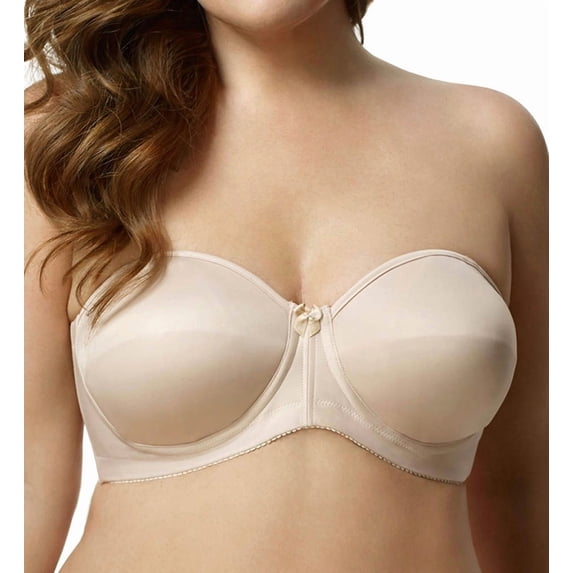Women's Elila 4820 Strapless Molded Spacer Foam Underwire Bra (Nude 46F)