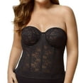 thumbnail image 1 of Women's Elila 6621 Lace Strapless Longline Underwire Bra (Black 34B), 1 of 4