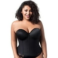 thumbnail image 1 of Women's Elila 6721 Molded Strapless Longline Underwire Bra (Black 46E), 1 of 3