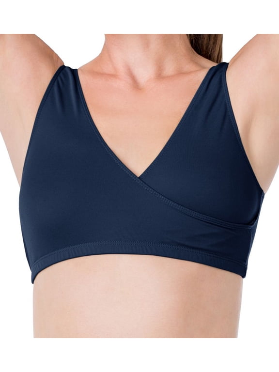 Women's Elita 8838 Silk Magic Microfiber Crossover Cami Bra (Rich Royal 32)