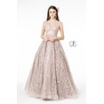 thumbnail image 1 of Women's Elizabeth K Embroidered Cap Sleeve Gown Gl2890 Mauve Size 3XL, 1 of 5