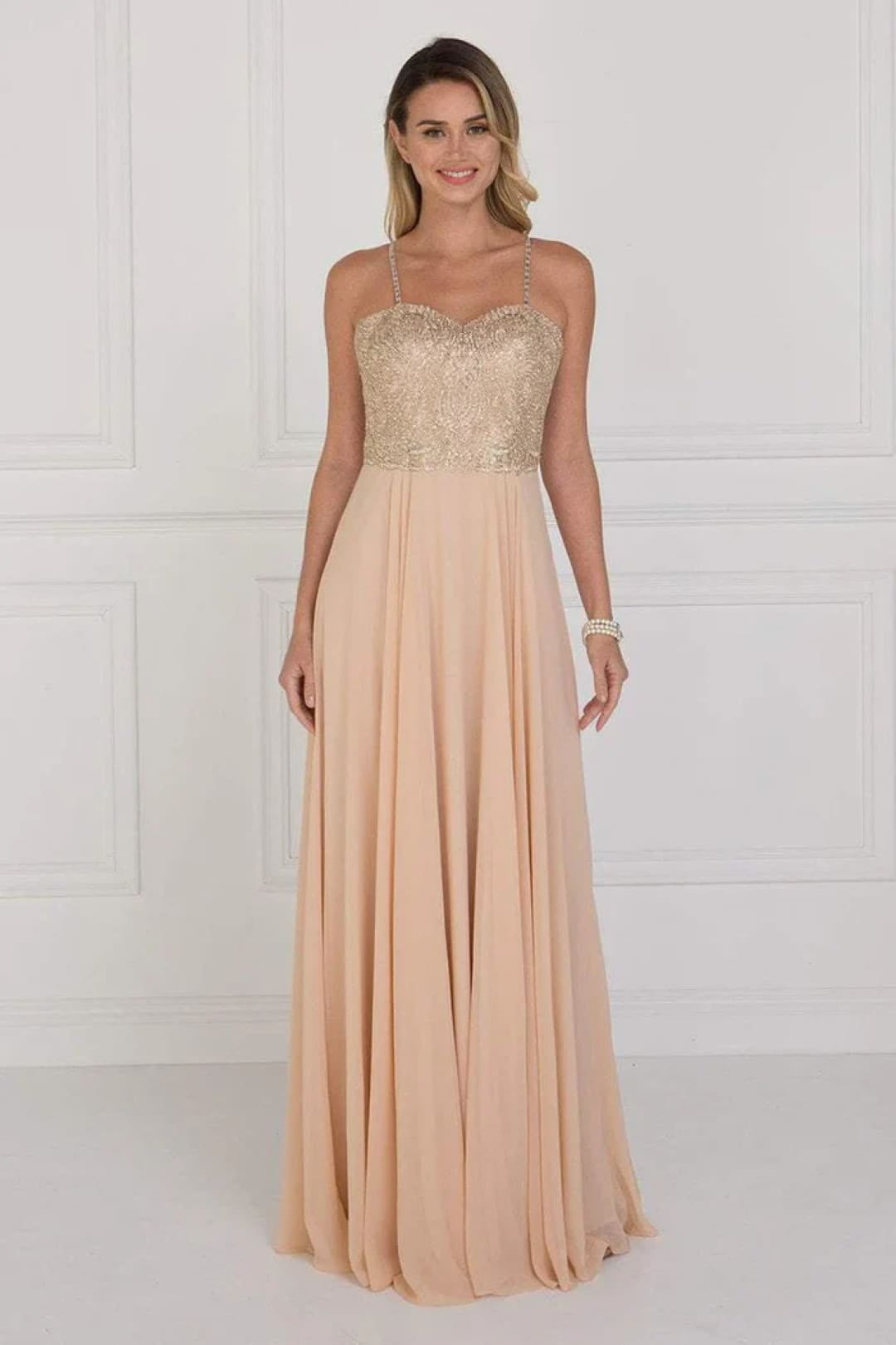 long dress emerald green Backless Emerald Green Long Prom Dresses, Open Back Green Long Formal –  jbydress main image 0