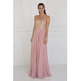thumbnail image 1 of Women's Elizabeth K Long Embellished Chiffon Gown Gl1571 Dusty Rose Pink Size S, 1 of 5