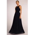 thumbnail image 1 of Women's Elizabeth K Long High Neck Halter Dress Gl2605 Navy Blue Size 3XL, 1 of 3